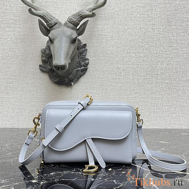 Dior Caro Clutch Light Blue 9238 Size 19 x 10.5 x 5 cm - 1