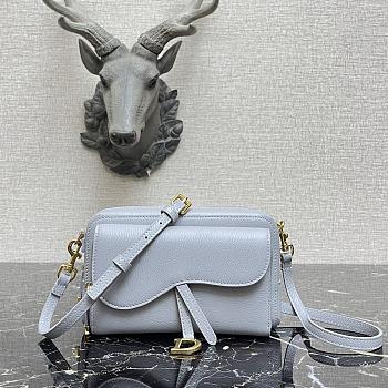 Dior Caro Clutch Light Blue 9238 Size 19 x 10.5 x 5 cm