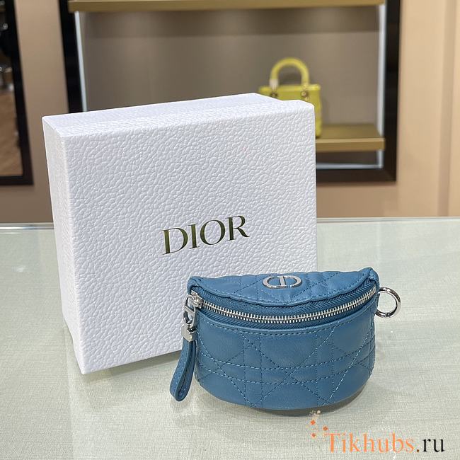 Dior Small Wallet Blue Size 11.5 x 7 x 5 cm - 1