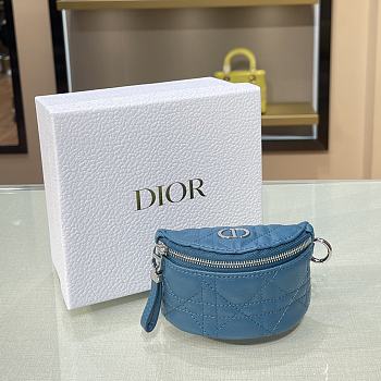 Dior Small Wallet Blue Size 11.5 x 7 x 5 cm