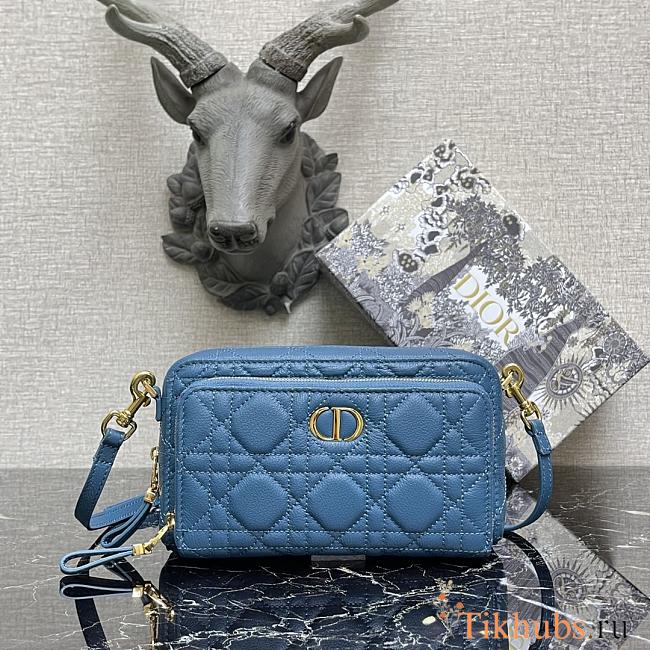 Dior Caro Blue 9237 Size 19 × 10.5 × 5 cm - 1