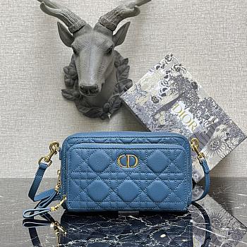 Dior Caro Blue 9237 Size 19 × 10.5 × 5 cm