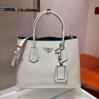Prada Handbag White 1BG775 Size 33 x 24.5 x 14 cm