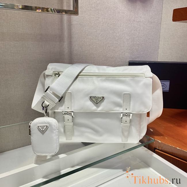 Prada Messenger Bag White 1BD671 Size 30 x 25 x 12 cm - 1