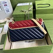 Gucci Marmont Red/Blue Apricot 443497 Size 26 x 15 x 7 cm - 3