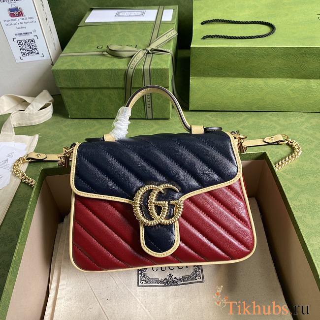 Gucci Marmont Red/Blue Apricot 583571 Size 21 x 15.5 x 8 cm - 1