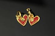 Versace peach heart earrings  - 3