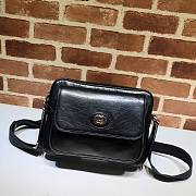 Gucci GG Original Leather Messenger Bag Black 574760 Size 26 x 19 x 4.5 cm - 1