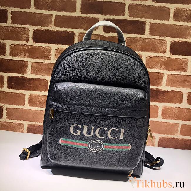 Gucci Men's Backpack Vintage Logo Black Bag 547834 Size 32 x 41 x 18 cm - 1