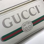 Gucci Men's Leather Cross-body Messenger Shoulder Bag In White 523589 Size 33.5 x 23.5 x 9.5 cm - 5