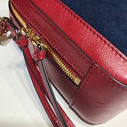 Gucci Small Shoulder Bag Red Suede 550622 Size 25 x 20 x 7.5 cm - 3