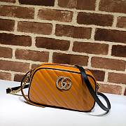 Gucci GG Marmont Matelassé Shoulder Bag Caramel 447632 Size 24 x 12 x 7 cm - 1