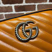 Gucci GG Marmont Matelassé Shoulder Bag Caramel 447632 Size 24 x 12 x 7 cm - 6