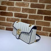 GG Marmont Shoulder Bag White With Blue 443497 Size 26x15x7 cm - 2