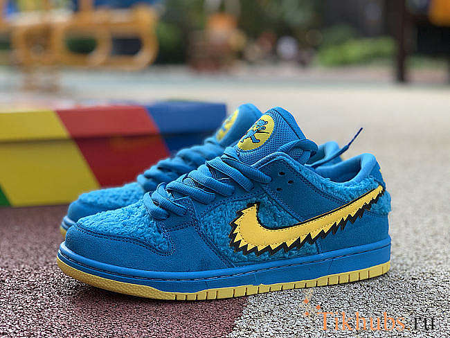 Nike Grateful Dead x Nike SB Dunk Low Bear Blue Yellow (2020) CJ5378-400 - 1