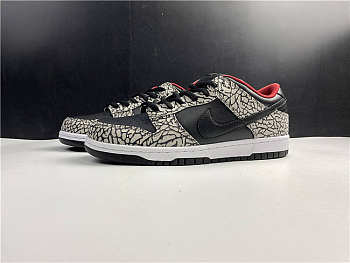 Supreme × Nike SB Dunk Low “Black Cement