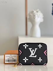 LV Coin Purse Wild at Heart Black M80677 Size 11 x 8 x 2.5 cm - 1