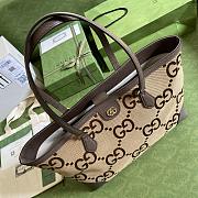 Ophidia Medium Tote With Web In Brown GG Canvas 631685 Size 38 x 28 x 14 cm - 5