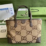 Ophidia Medium Tote With Web In Brown GG Canvas 631685 Size 38 x 28 x 14 cm - 3