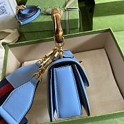 Gucci Mini Top Handle Bag In Blue Leather 686864 Size 17 x 12 x 7.5 cm - 3