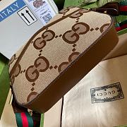 Gucci Messenger Bag With Jumbo GG In Camel 675891 Size 25.5 x 20 x 6 cm - 6