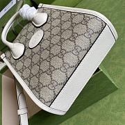 Gucci Mini Tote Bag with Interlocking G in GG Supreme White 671623 Size 16 x 20 x 7 cm - 4