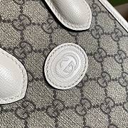 Gucci Mini Tote Bag with Interlocking G in GG Supreme White 671623 Size 16 x 20 x 7 cm - 2