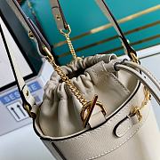 Gucci Horsebit 1955 Small Bucket Bag Full White 637115 Size 14 x 16 x 14 cm - 6