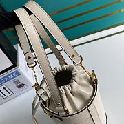 Gucci Horsebit 1955 Small Bucket Bag Full White 637115 Size 14 x 16 x 14 cm - 5