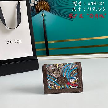 Gucci Men Disney Donald Small Card Holder Wallet Purse 648121 Size 11 x 8.5 x 3 cm