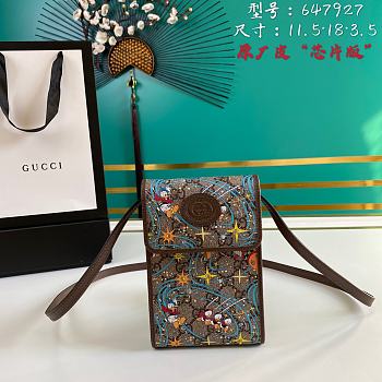 Disney X Gucci Donald Duck Mini Bag 647927 Size 11.5 x 18 x 3.5 cm