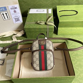Gucci Ophidia Mini Bag In GG Supreme 671682 Size 12 x 16 x 7 cm