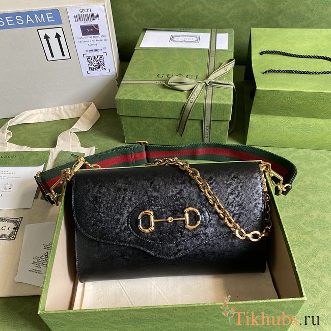 Gucci Horsebit 1955 Small Bag In Black 677286 Size 26 x 16 x 4 cm - 1