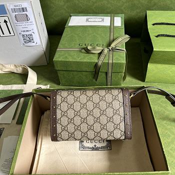 Gucci GG Mini Bag In GG Supreme 678460 Size 18.5 x 10.5 x 7.5 cm