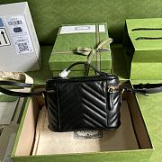 GG Marmont mini bag in black leather 672253 Size 19 x 13 x 7 cm - 3