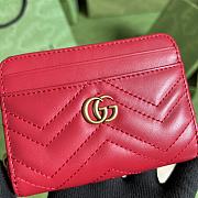 Gucci GG Marmont Matelassé Zip Card Case In Black Leather 671772 Size 11.5 x 8.5 x 3 cm - 6