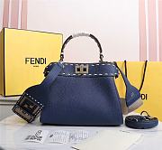 Fendi Small Peekaboo Handbag Blue Size 23 x 11 x 18 cm - 1