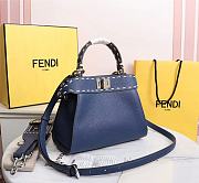 Fendi Small Peekaboo Handbag Blue Size 23 x 11 x 18 cm - 6