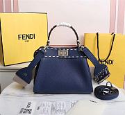 Fendi Small Peekaboo Handbag Blue Size 23 x 11 x 18 cm - 4