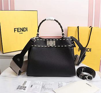 Fendi Small Peekaboo Handbag Black Size 23 x 11 x 18 cm