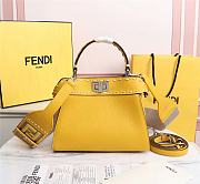 Fendi Small Peekaboo Handbag Yellow Size 23 x 11 x 18 cm - 1