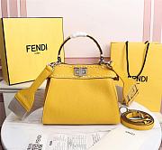 Fendi Small Peekaboo Handbag Yellow Size 23 x 11 x 18 cm - 3