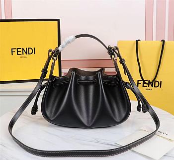 Fendi Dumpling Bag Black Size 24 × 9.5 × 14 cm