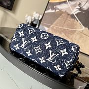 Louis Vuitton Denim Blue Nano Speedy Handbag M81168 Size 16 x 11 x 9 cm - 6