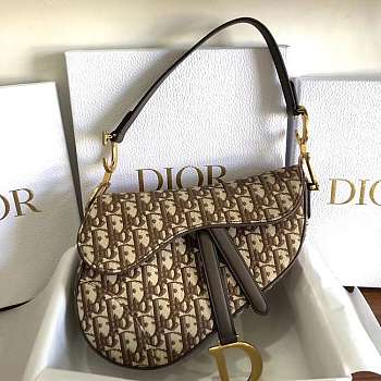 Dior Saddle 25.5 Brown Obique 02 M9001 Size 25.5 x 20 x 6.5 cm