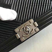 Chanel Medium Chevron Lambskin Quilted Le Boy 25 Black VS09296 - 2