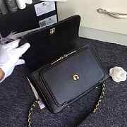 Chanel Leather Flap Bag Black Length 23cm Gold - 4