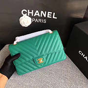 Chanel Classic Tote Apple Green 25cm - 3