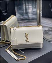 YSL White With Gold Hardware Size 442906 22 x 16 x 8 cm - 1
