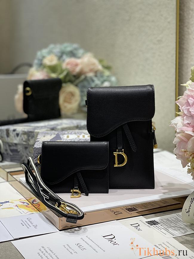 Dior Saddle Multifunction Pouch Black Size 18.5 x 12 x 7.5 cm - 1